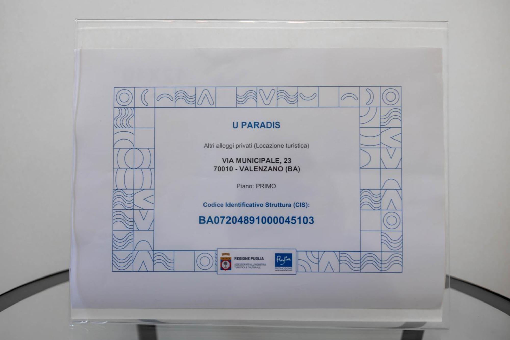 U Paradise - Intero Apt - Vicino Bari Apartment วาเลนซาโน ภายนอก รูปภาพ